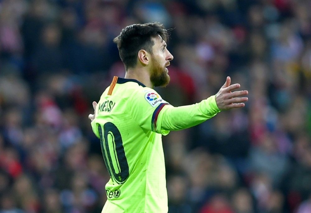 Tebas n'a pas eu sa langue dans sa poche concernant Messi. AFP