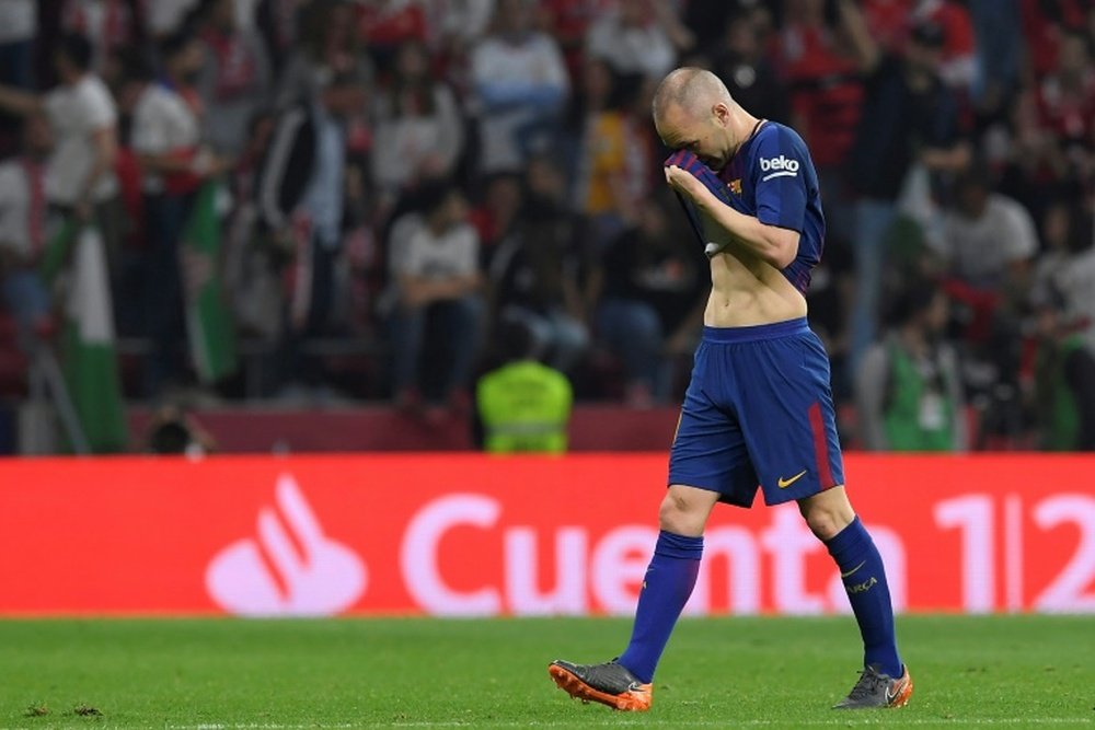Iniesta played a starring role at the Wanda Metropolitano. AFP