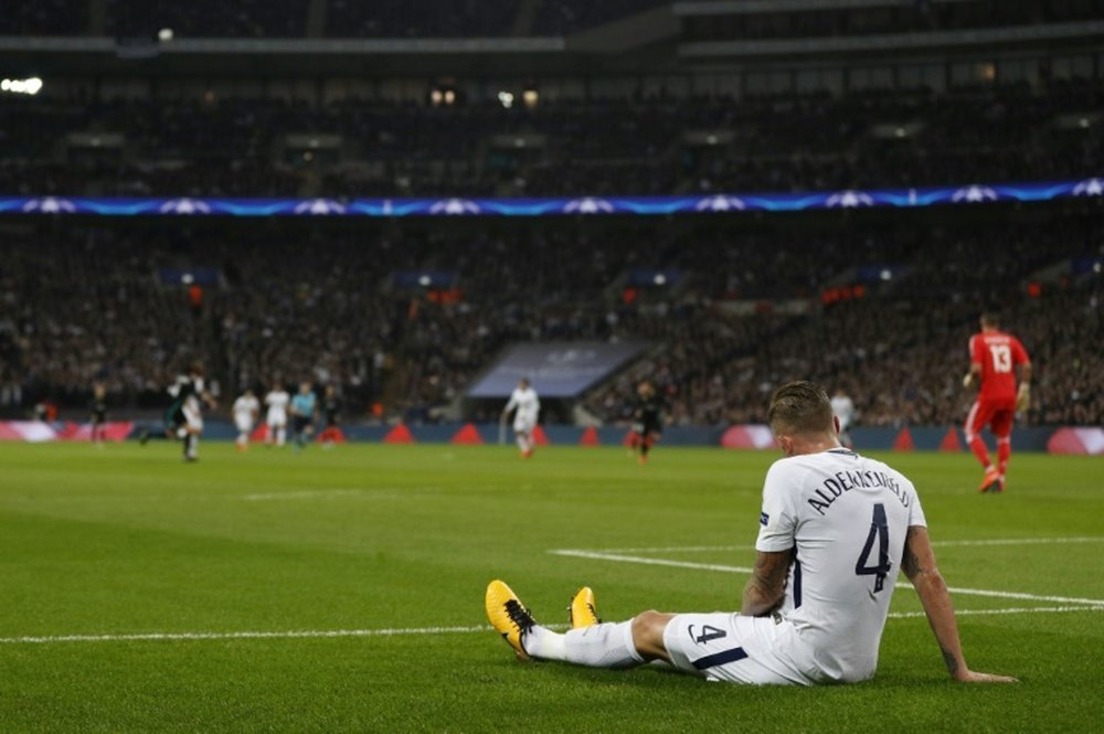 Alderweireld injured his hamstring during Tottenham's Champions League game against Real Madrid. AFP