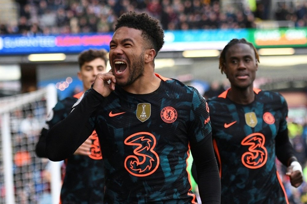 La joie du défenseur de Chelsea Reece James, après avoir ouvert le score.AFP