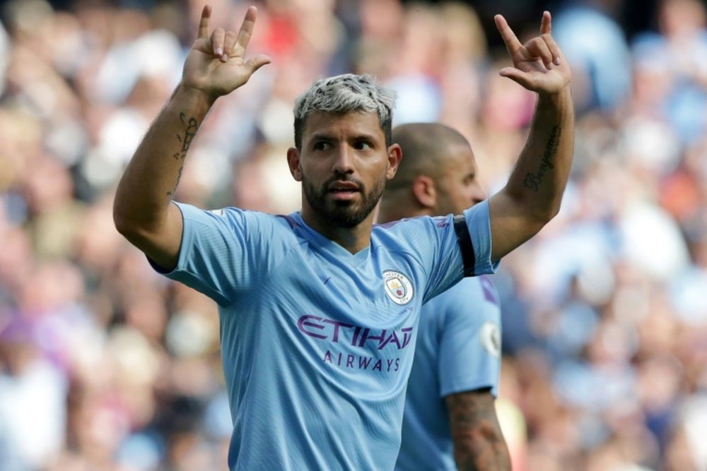 Aguero says he made a great decision to join Man City. AFP