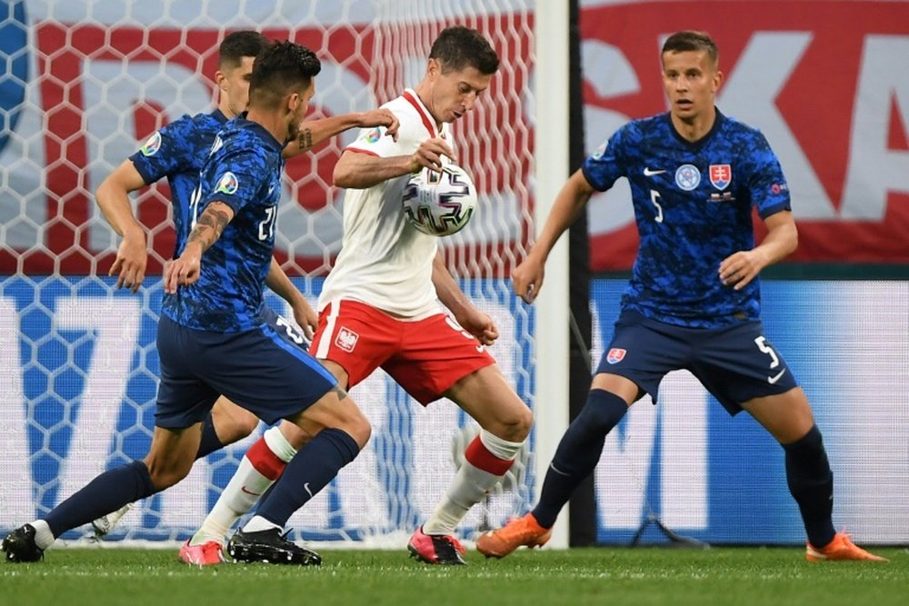Lewandowski analizó la derrota ante Eslovaquia. AFP
