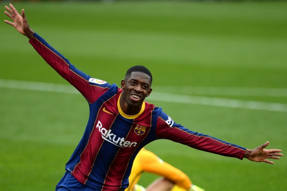La continuidad de Dembélé en el Barcelona se complica. AFP