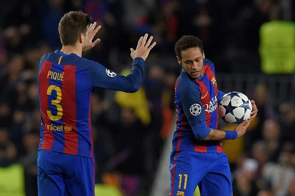 Piqué reconoció que Neymar dañó al Barça tras su marcha al PSG. AFP