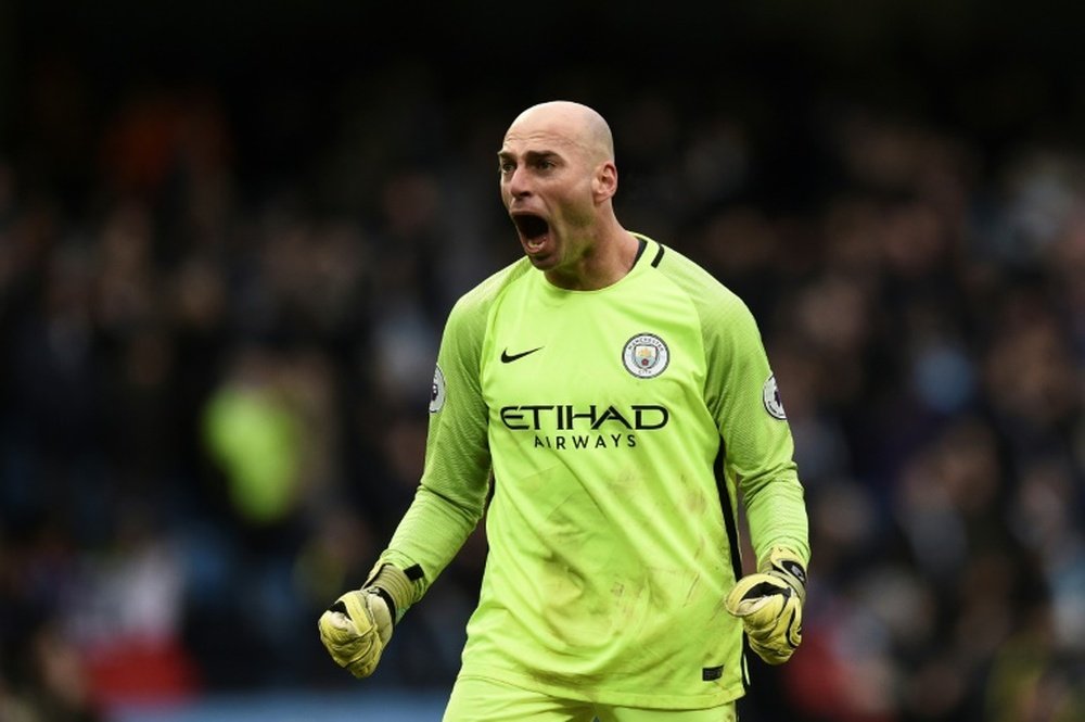 Caballero is set to join Chelsea after being released by City. AFP