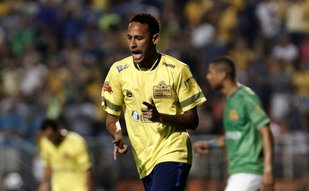 Neyma celebrating a goal. AFP