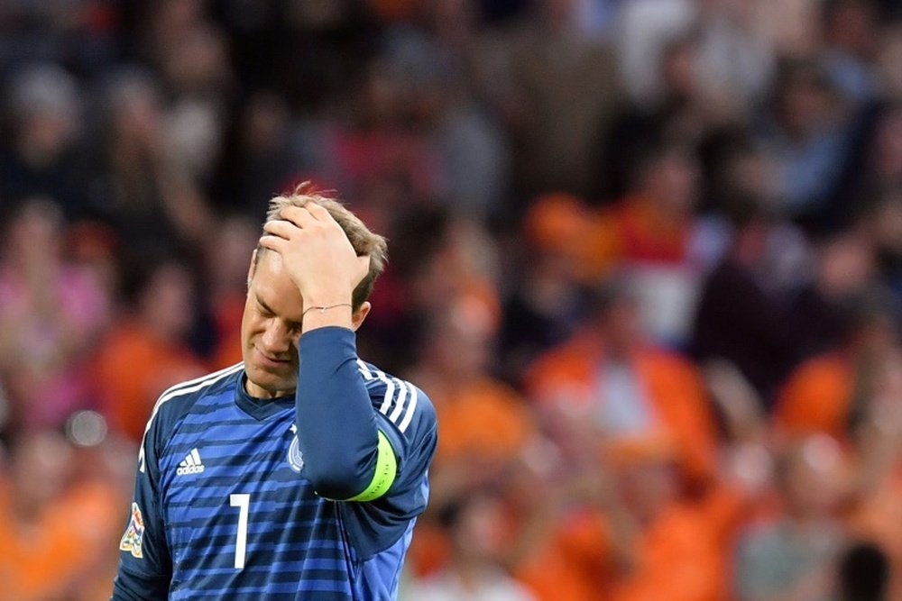 Neuer mostró su tristeza por la derrota. AFP