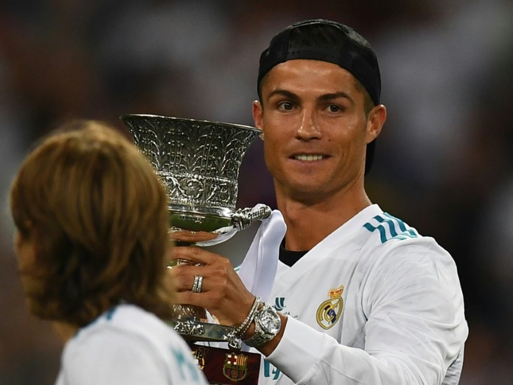 Cristiano vuelve a escena en el Trofeo Santiago Bernabéu. AFP