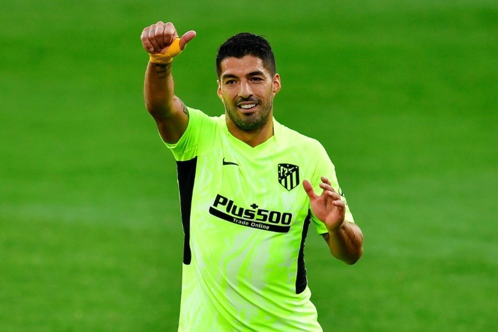 Suárez comprobó que la vida en el Atlético es distinta a la del Barça. AFP