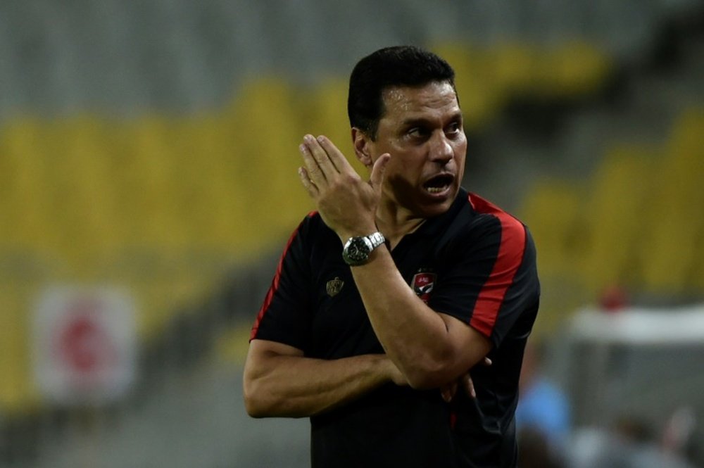 L'entraîneur d'Al Ahly, Hossam El Badry, lors d'un match de la Ligue des champions africaine. AFP