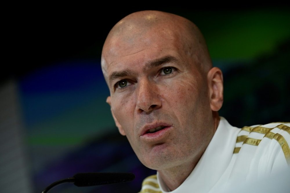Zidane analisou o desempenho do Real Madrid no primeiro jogo após a interrupção do futebol. AFP