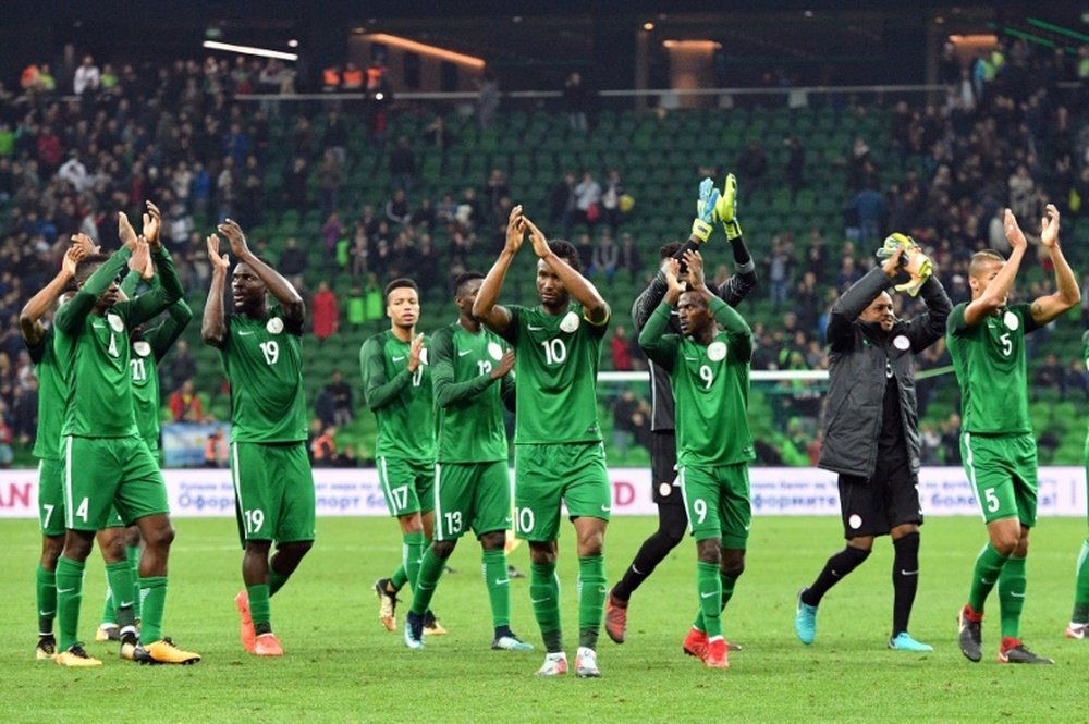 En mars 2018, le Nigeria, vainqueur de l'Argentine en amical, le 14 novembre 2017 à Krasnodar. AFP