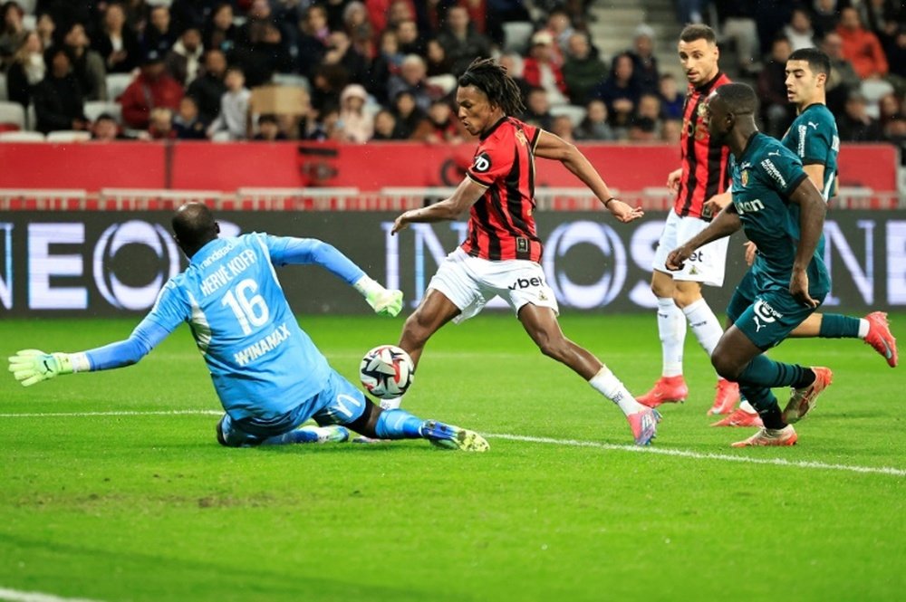 Herve Koffi is now Angers SCO's first-choice goalkeeper. AFP