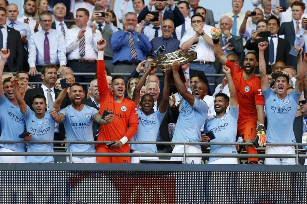 Manchester City win at Wembley again. AFP