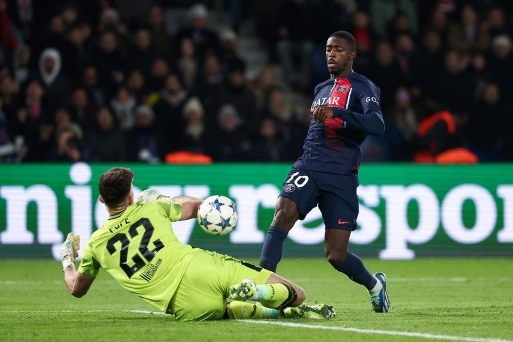 O PSG irá até Dortmund sem Ousmane Dembélé. AFP