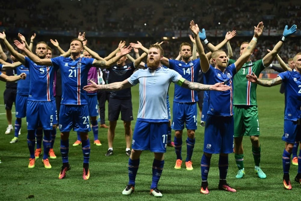 L'Islande fête sa qualification pour les quarts de l'Euro. AFP
