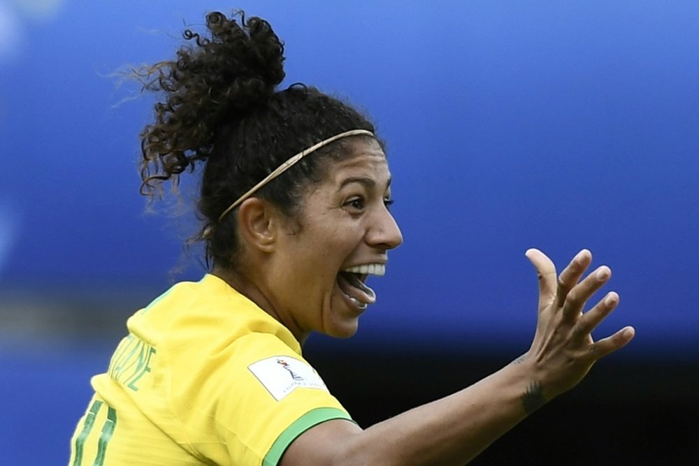 Cristiane hizo de Marta y Brasil engulló a Jamaica. AFP