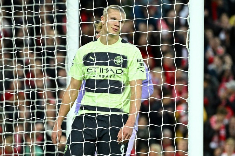Haaland has scored 22 goals in 15 matches at Man City. AFP