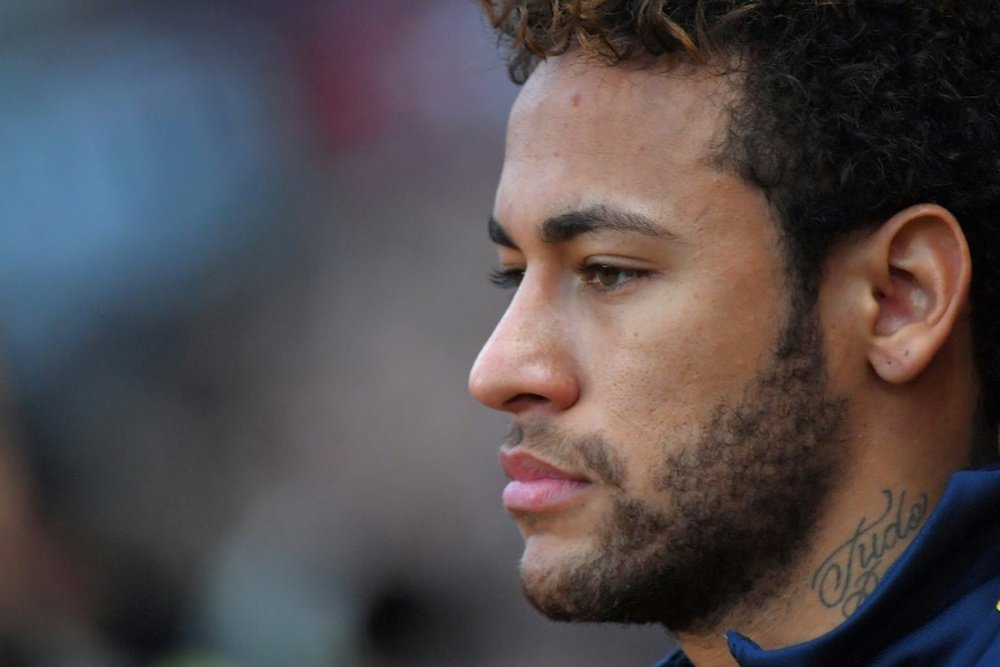 L'attaquant du PSG Neymar avant un match à Rennes, le 16 décembre 2017. AFP