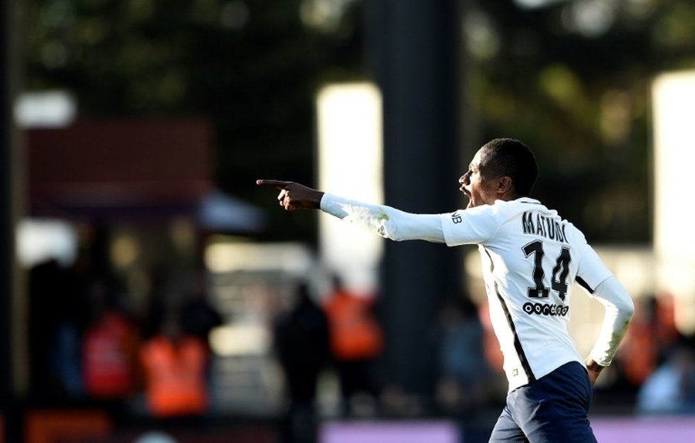 Blaise Matuidi, double buteur et matchwinner pour le Paris Saint-Germain à Metz. AFP