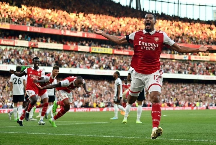 William Saliba est revenu sur son bon début de saison avec Arsenal. AFP