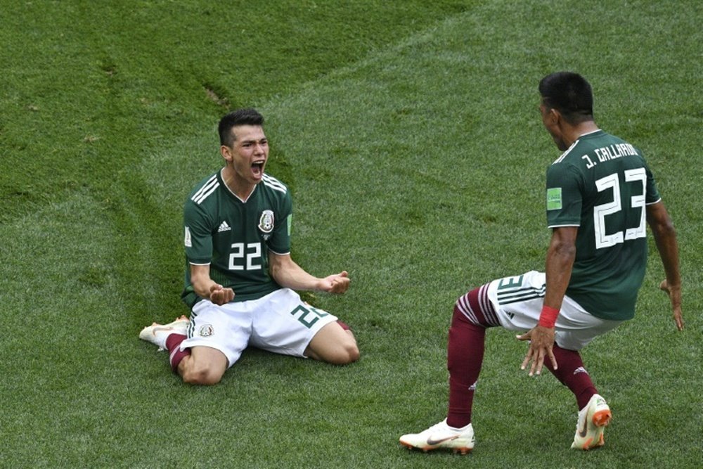 Lozano scored the goal that defeated Germany. AFP