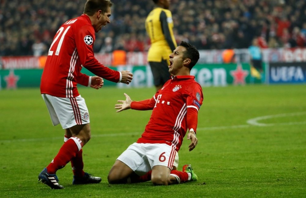 El Bayern ha dado un serio repaso a un Arsenal cada vez más perdido. AFP