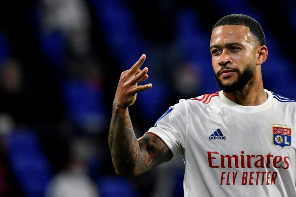 Depay did not make any promises about his future at Lyon. AFP