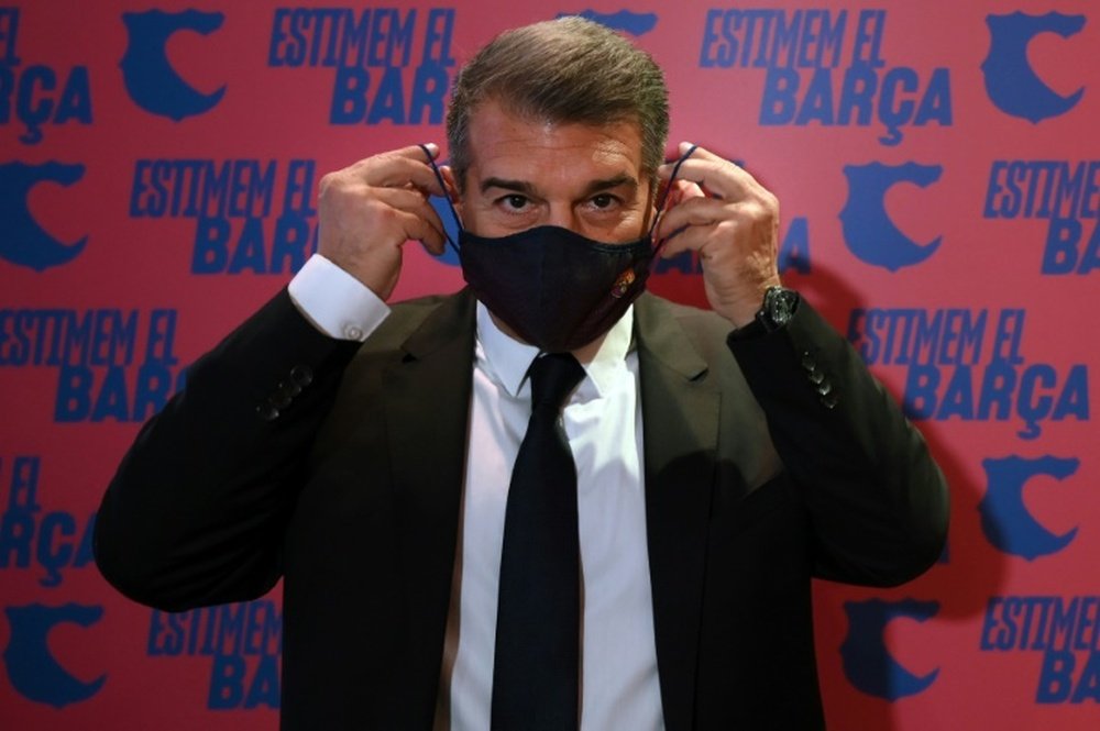 Laporta spoke about his plans for Barca. EFE