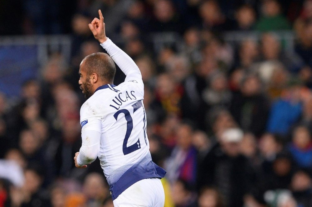 Lucas Moura não se esquece dos 6-1 no Camp Nou. AFP