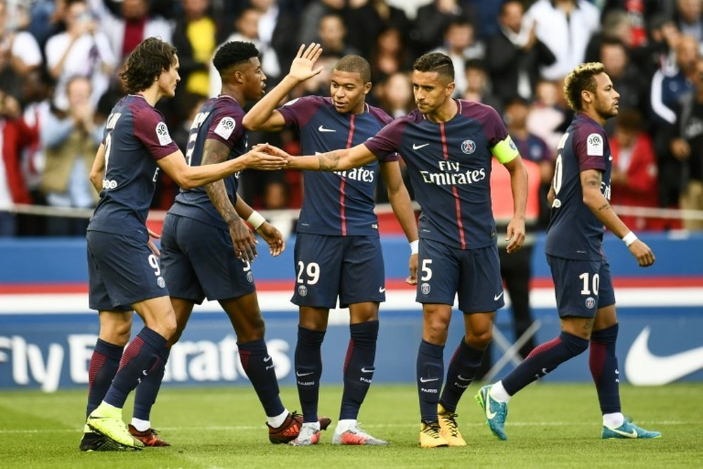 Les joueurs du PSG ont fait le spectacle grâce à leurs attaquants face à Bordeaux. AFP
