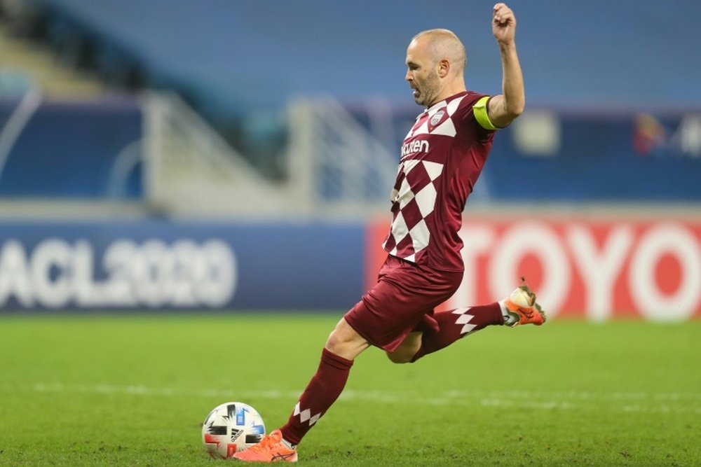 Le milieu espagnol Andres Iniesta du club japonais Vissel Kobe. AFP