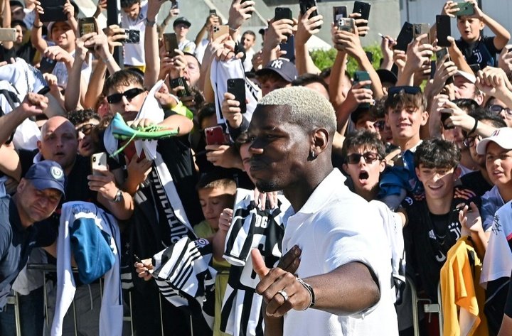 Pogba back in training with Juventus