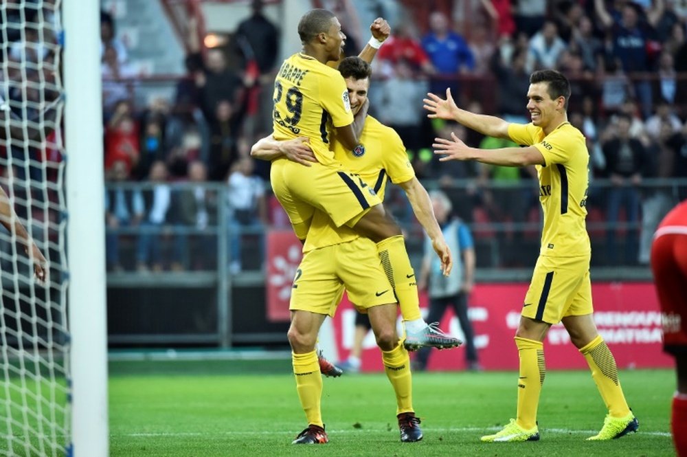 PSG won 2-1 courtesy of two goals from Thomas Meunier. AFP
