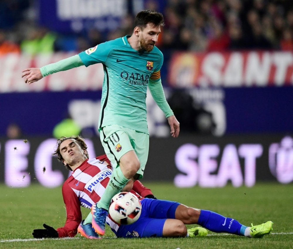 Messi jouera pour la première fois dans le nouveau stade de l'Atlético Madrid. AFP