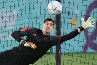 Courtois to support Spain in the WC. AFP