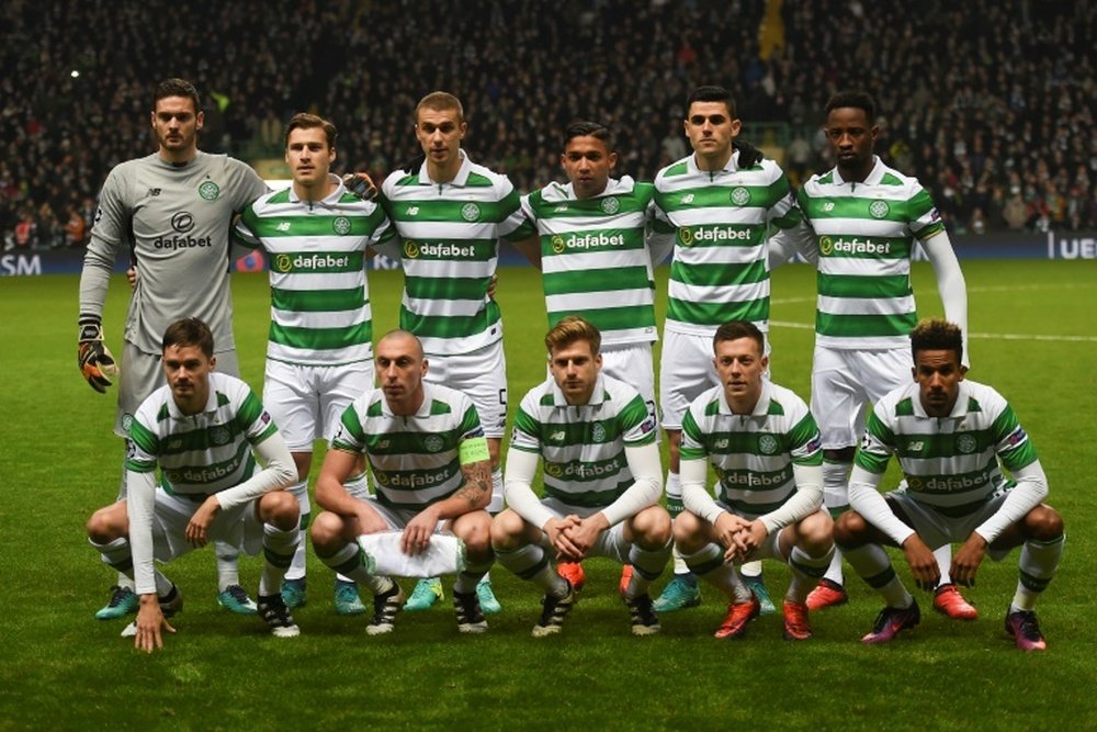 Léquipe du Celtic lors dun match à Glasgow, le 23 novembre 2016
