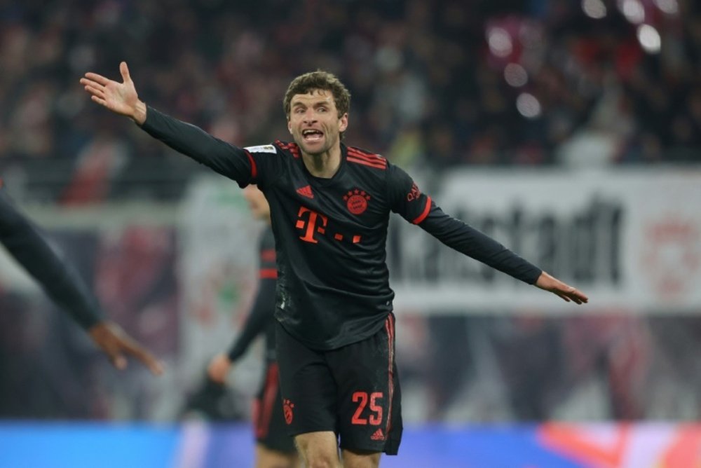 Thomas Müller reventó en zona mixta tras la victoria del Mainz 05. AFP