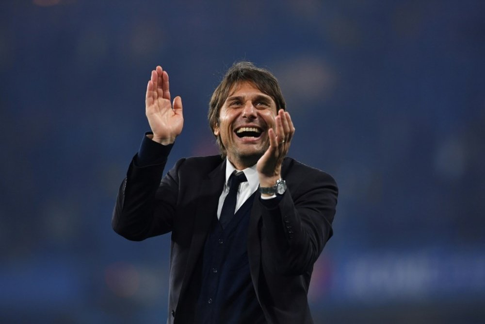 Conte burst out laughing when asked about Costa's thoughts. AFP
