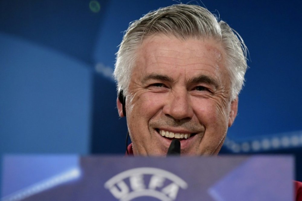 Carlo Ancelotti is happy with Bayern's performance. AFP