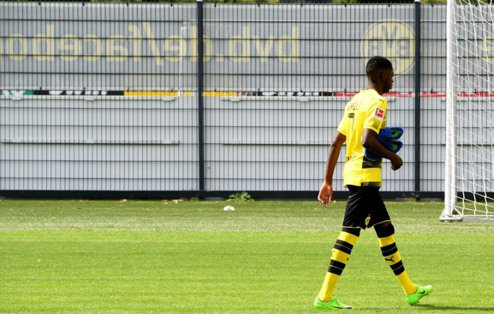 La afición quiere ver a Dembélé castigado en el Borussia Dortmund. AFP