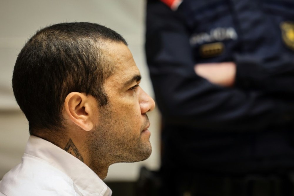 Dani Alves was sentenced to four and a half years in prison for a sexual assault. AFP