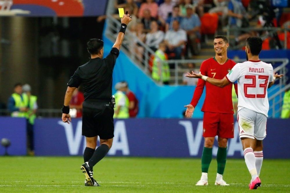 Morteza Pouraliganji (pictured) played against Cristiano Ronaldo at the World Cup. AFP