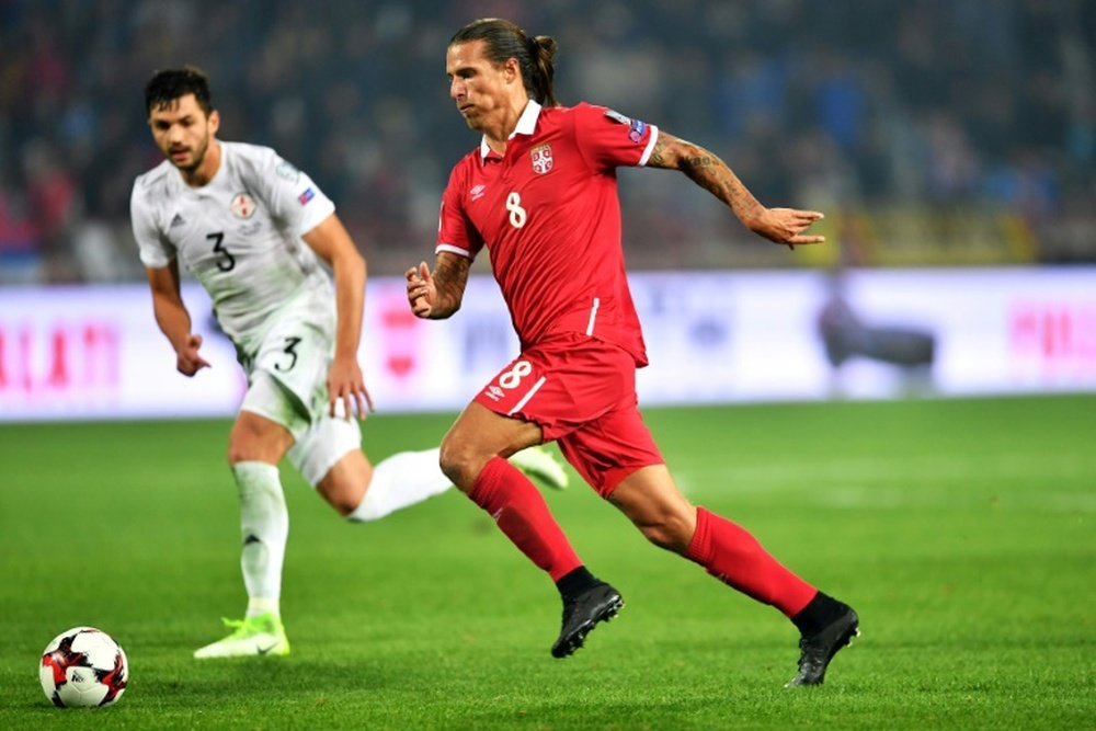 Prijovic está centrado en el debut de Serbia contra Costa Rica. AFP