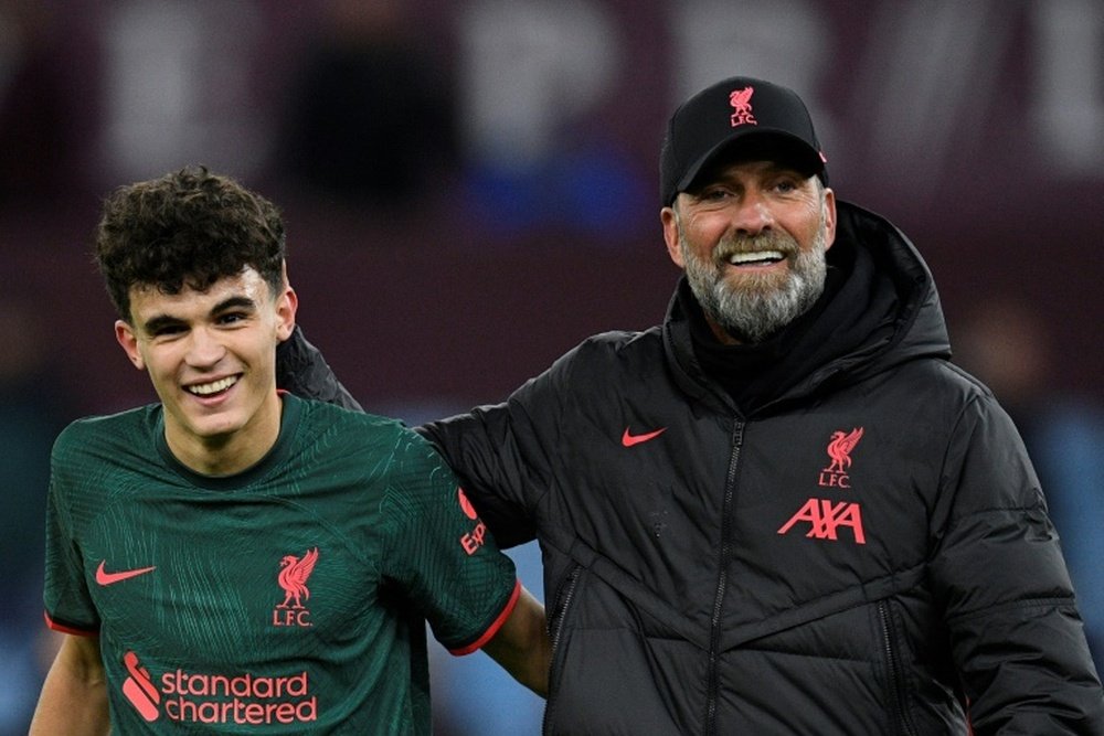 Stefan Bajcetic will play for Liverpool until 2027. AFP
