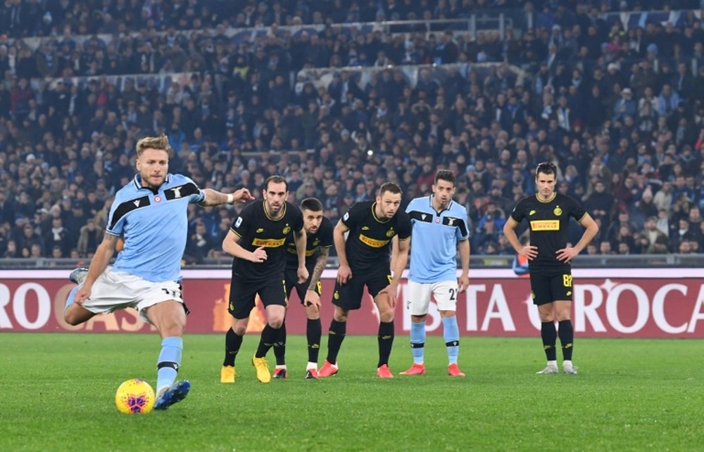 Escalações confirmadas de Lazio e Inter de Milão. AFP