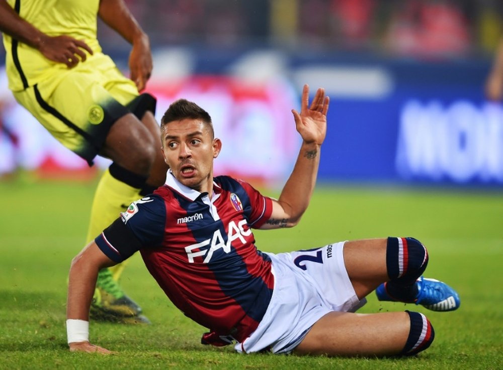 Mounier Anthony, le 27 octobre 2015 à Bologne lors du match face à l'Inter Milan. AFP