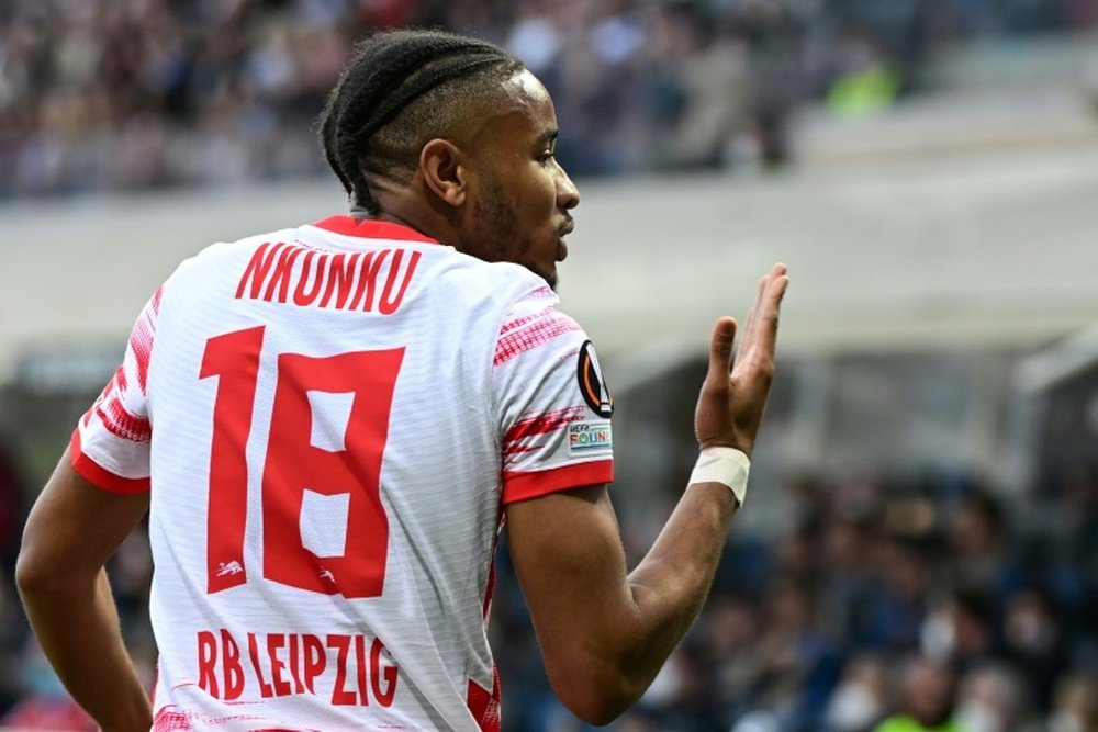 El RB Leipzig no dejará salir a Nkunku este verano. AFP