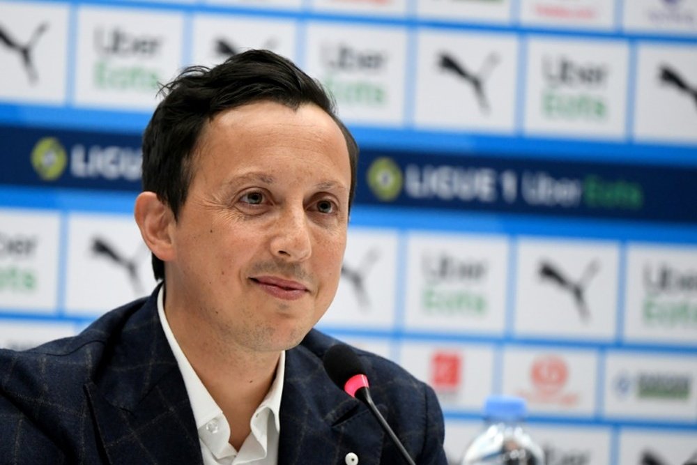 Pablo Longoria quiere más restricciones en la Ligue 1. AFP