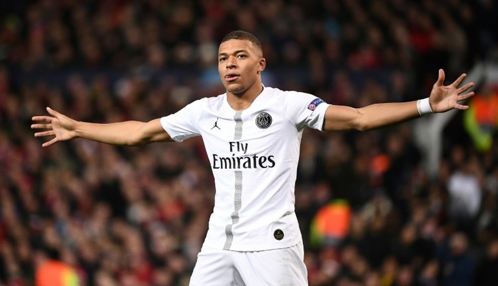 Mbappe was in imperious form as PSG swept United aside. AFP